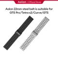Aolon 22mm Original Smart Watch Stainless Steel Strap for GT5 Pro / Tetra S2 / Curve / GTS Jam Tangan tali jam. 