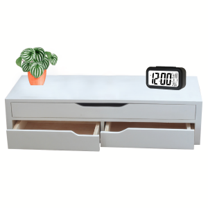 Rak Dinding Ambalan Laci Minimalis 3 Pintu Penyimpanan Melayang Gantung 50x30cm