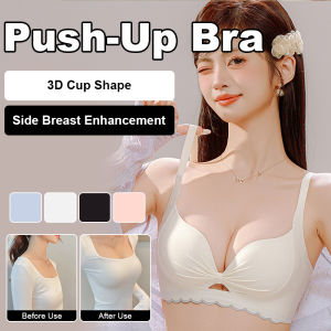 💕 Push-up Bra💕Invisible Seamless Bra Push-up Bra Invisible Thin Bust-Revealing Small Tube Top Bra Summer