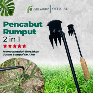 Alat Pencabut Rumput Liar Gulma Cangkul Kebun Purie Garden