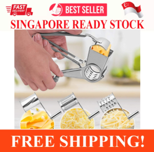 ROTARY CHEESE GRATER STAINLESS STEEL ROTARY CHEESE GRATERS SHREDDER HANDHELD KITCHEN GRATER FOR CHEESE GINGER VEGETABLE