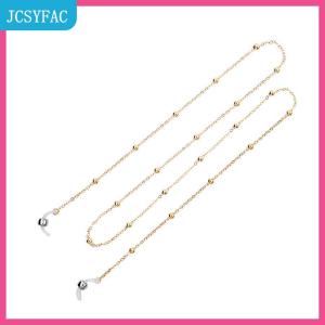 JCSYFAC Dây đeo mắt kính màu vàng cho nữ mới Dây đeo mắt kính đọc sách đính cườm