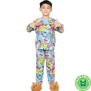 Kiminori YURI.PP Setelan Baju Tidur Anak Lengan Panjang