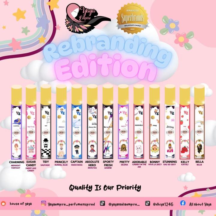 YAYA Perfume Mini 10ml EMPIRE X MIA AZAHAR Minyak Wangi Yaya Empire Perfume Paradise Ori Fairytale Bacarat Long Lasting Scent New 2023