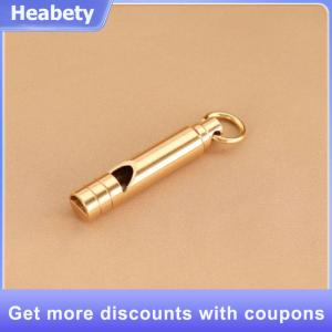 【Heabety】 Multifunctional Brass Emergency Survival Whistle Portable Keychain Outdoor Tools Training Whistle For Camping Hiking