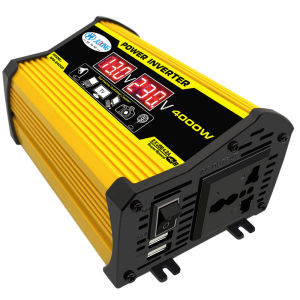 JUXING 4000W Portable Automotive Power Inverter LED Display Modified Sine Wave Power Inverter Voltage Converter Built-in Transformer DC12V To AC220V Inverter Car Home With Fan Etc.