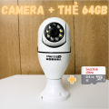 Camera bóng đèn Yoosee 8L-5.0MP, xoay 360 độ, đàm thoại 2 chiều, bảo hành 12 tháng, 1 đổi 1 trong vòng 7 ngày nếu sản phẩm có lỗi. 