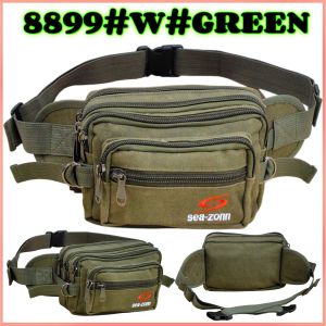 SEAZONN TRENDY WAIST BAG COTTON MENS BAG BEG PINGGANG LELAKI KAIN TEBAL 5 ZIP POCKET READY STOCK CROSSBODY SHOULDER BAG