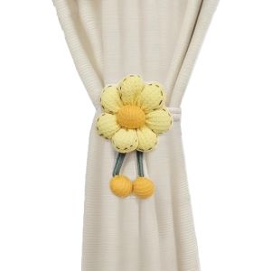 VALUEPULSE Adjustable Flower Shape Curtain Tieback Elastic Band Cartoon Curtain Tying Tool Curtain Rope Kids Room Home Decor