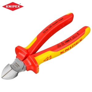 KNIPEX 70 06 160 VDE 1000V Insulated Diagonal Cutter 160mm Original Germany Heavy Duty Electrician Wire Cable Snipper Side Cutting Pliers Tool