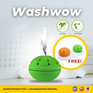 [WASHWOW] W1 Value Set - Detergent-Free Mini Washing Machine Laundry Ball (FREE Wireless Charging Base)| Myfeel