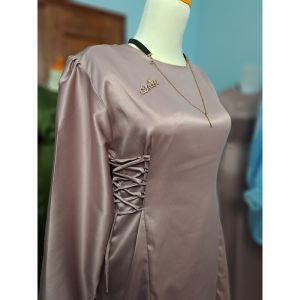 Paling Murah | Amora Dress Bridesmaid Premium Maxy Material Satin Silk Mewah | Lyodra Dress Satin Kondangan | Daphne Dress Satin Murah | Dress Tali Serut | Gamis Wanita Remaja Terbaru | Model Wudhu Friendly | Dress Paling Terbaru 2024 / Ready Stok