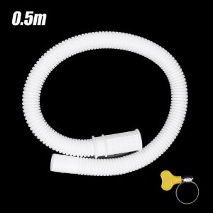 JAYQQ 1Pcs Faucet Accessories Drain Hose Pipe Waste Water Outlet Expel Flexible Hose Tube  Soft White PP Plumbing for Washing Machine Dishwasher Air Conditioner