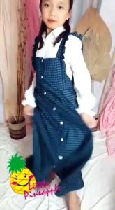 LP 272-1 GAMIS ANAK PEREMPUAN LITTLE PINEAPPLE JUMPSUIT PLUS INNER/GAMIS ANAK CEWEK