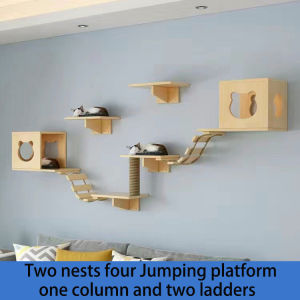F&G Cat Wall Cat Tree house Cat Jumping Platform Cat Climbing Shelf Wall Mounted Cat Claw Column 猫爬架/猫跳台