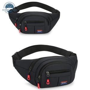 Men Women Fanny Pack with 4-Zipper Pockets Crossbody Bag with Adjustable Strap Belt Bag for Travel Hiking Running