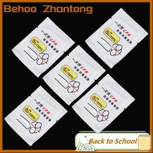 Behoo 5/30PCS Portable Breathing Mask Disposable CPR Training First Aid Resuscitator Mask CPR Face Shield Roll Rescue Kit Tool