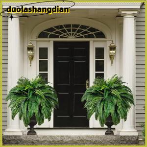 [Duola] Lifelike Artificial Boston Fern Plastic Plants Decorations UV Resistant For Outdoor Home Kitchen Decor Garden Decoration Artificial Plants