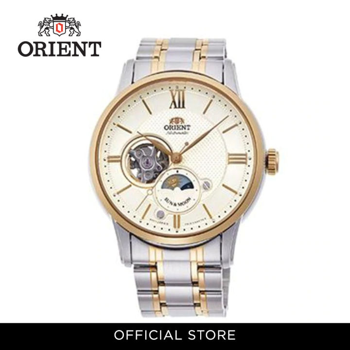 Orient Sun Moon Men Watch Classic Automatic Semi Skeleton - Main Image