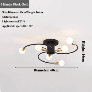 【Free LED Bulb】Modern Nordic Lighting Light Luxury Chandelier Simple Creative Personality Study Room Living Room Dining Bedroom Ceiling Lamps SINRIT