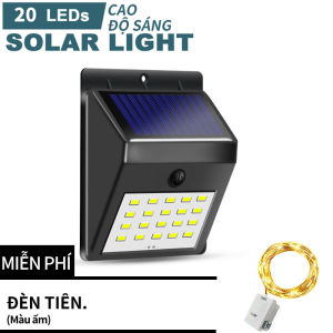 Đèn led cảm biến hồng ngoại năng lượng mặt trời 20 led.  Điều Khiển Từ Xa Cảm Biến Ánh Sáng.bậtcảm biếnphát hiện cơ thể con người.