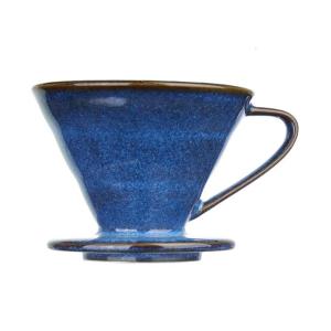 Blue Smooth Ceramic Coffee Brews Cup Handcrafted Heatproof Designs Smooth Flows Control System