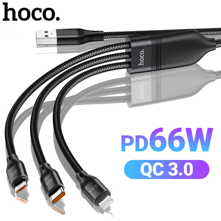 HOCO U104 in fast Charging Cable 66W PD USB C Cable for