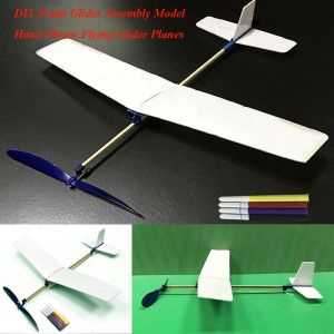 OWMXZL Sức mạnh của dây thun Mô hình máy bay tự làm Quà tặng cho trẻ em Nhẹ Đồ chơi máy bay ném tay  Nhiều màu sắc Thí nghiệm giáo dục Dành cho trẻ em ngoài trời