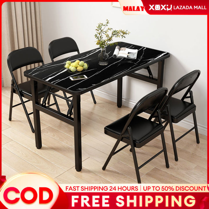 Meja Lipat No Need Install Folding Table Home Office Dining Table