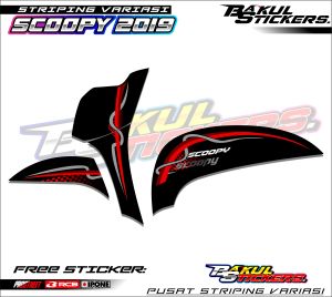 STRIPING VARIASI HONDA SCOOPY NEW 2019 / STICKER VARIASI MOTOR SCOOPY NEW 2019