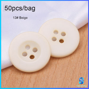 กระดุม 50 เม็ด/แพ็ค สําหรับตกแต่งเสื้อผ้า ซ้อมผ้า อุปกรณ์ตกแต่ง งาน DIY Clothing buttons