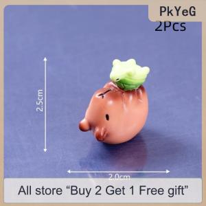[COD] PkYeG Tool 2Pcs Mini Resin Capybara Miniatures Figurines Cute Fairy Garden Animal Ornament Mini Statue Decorative Small Landscaping