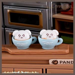 [Carmelun] 10 Pcs Dollhouse Miniatures Puppy Snow Top Coffee Mug Model Micro Landscape Ornaments Pretend Play Toys DIY Accessories Material