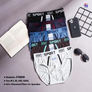 Celana Dalam Pria Madelon 3350 ( 3PCS ) CD segitiga Laki Laki Lembut