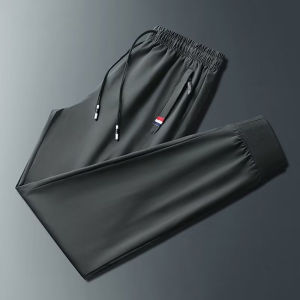 High Elastic Ice Silk Quick Drying Casual Trousers Men’s  Ultra Thin Sports Pants Large Size Loose Men’s Clothing Accessories