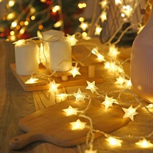 Lampu Natal LED Snowflake 3Meter 20lampu- Dekorasi Christmas LMP103