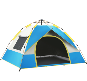 🚚🚚🚚จัดส่งจากประเทศไทย🛵🛵🛵เต็นท์ เต็นท์นอน เต็นท์แคมปิ้ง 3~4 คน สีฟ้า สีเขียว สีกากี แบบพกพา พับ กันฝน กันแดด
