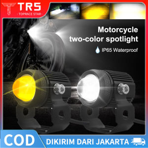 2Pcs Lampu Tembak Laser Led/Lampu Sorot/Tembak Mini Shooting Light Laser Q2 Dua Warna Tembus Kabut Putih Kuning