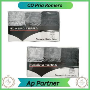 Lusinan Isi 6 Pcs / 2 Box Celana Dalam Pria Romero Tera Bahan Katun | Underwear Laki Laki Murah