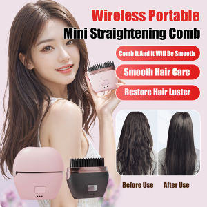 Portable Hair Straightener Comb Cordless Ceramic Comb USB Charging with Negative Ion Hair Care Smooth For Comfortable Hair Care