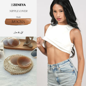 Zeneya Zhape Up Silicon Silicone Nipple Pad Cover For Woman Women Strapless Invisible Reusable Waterproof Seamless Water Resistant Sweatproof Lightweight Self Adhesive Tape Stick On Bra