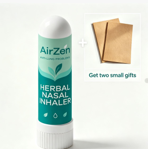 AirZen Herbal Nasal Inhaler Anti Lung Problem - Natural Breathing Aid - Herbal Formula for Nasal Comfort