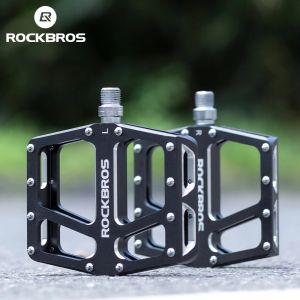 ROCKBROS Bicycle Wide Thread Pedals MTB Road Bike Dustproof Pedals Waterproof Aluminum Alloy Wear-resisting