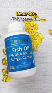 StemLabs Minyak Ikan Omega-3 Double Strength EPA/DHA 300/200MG [JAKIM Halal  Kelulusan KKM]