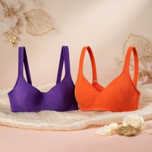 Natasha Ladies Elishalyn 2 in 1 Non-wire Soft Cup Multicolor Bra