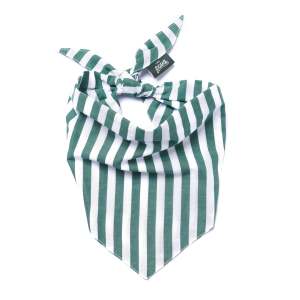 The Paws Dog Bandana | 100% Cotton Tie-On Pet Scarf | Handmade Washable Checks & Stripes for Dogs