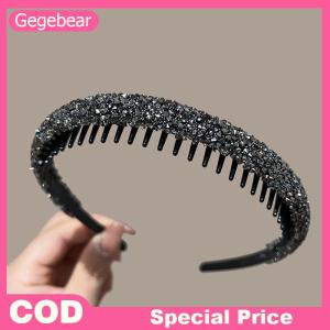 gege bear Hot Sale Không trượt Rhinestone tóc Hoops ban nhạc phụ nữ răng đàn hồi headbands cho phụ nữ sáng bóng tóc sang trọng Hoops
