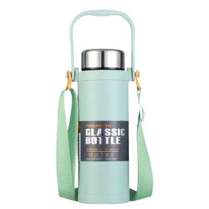 Bình giữ nhiệt inox 304 GLASSIC  dung tích 800ml có quai xách tặng kèm dây đeo tiện lợi Phù hợp đi chơi du lịch đi học