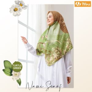 JILBAB NIBRAS NAMI SCARF KERUDUNG SEGI EMPAT VOAL MOTIF NIBRAS HIJAB