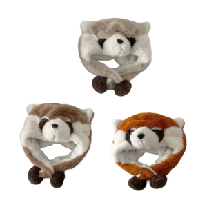 Kids Earflap Hat Autumn Winter Caps Lovely Lesser Panda Hat for Outdoor Traveling Skiing Windproof Ear Protection Caps
